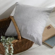 Coussin - TODAY - CHARME - Chambray x Petite broderie Capucine - 40 x