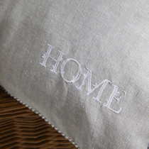 Coussin - TODAY - CHARME - Chambray x Petite broderie Capucine - 40 x