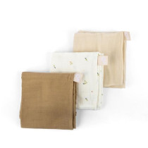 Lot de 3 langes - DOOMOO - Gaze de coton biologique - Certifié oeko-T