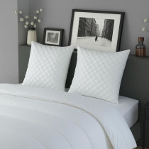 DODO - Lot de 2 oreillers - MICRO MATELASSE - 60 x 60 cm - Blanc