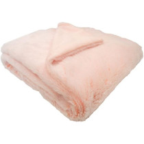 DOMIVA Couverture snow doublée microdoux - 75 x 100 cm - Lait fraise