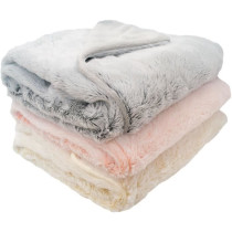 DOMIVA Couverture snow doublée microdoux - 75 x 100 cm - Souris