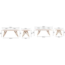 Table a manger extensible - placage frene - style scandinave - Sawyer