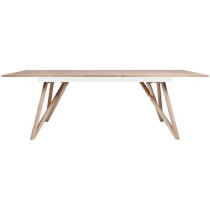 Table a manger extensible - placage frene - style scandinave - Sawyer