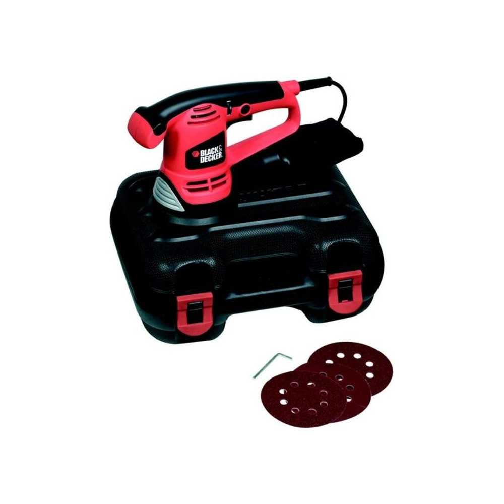 Ponceuse Excentrique Filaire 480W BLACK+DECKER (Livrée avec Coffret +