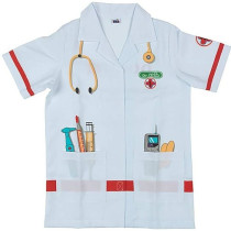KLEIN - Blouse docteur en tissu avec motifs imprimés