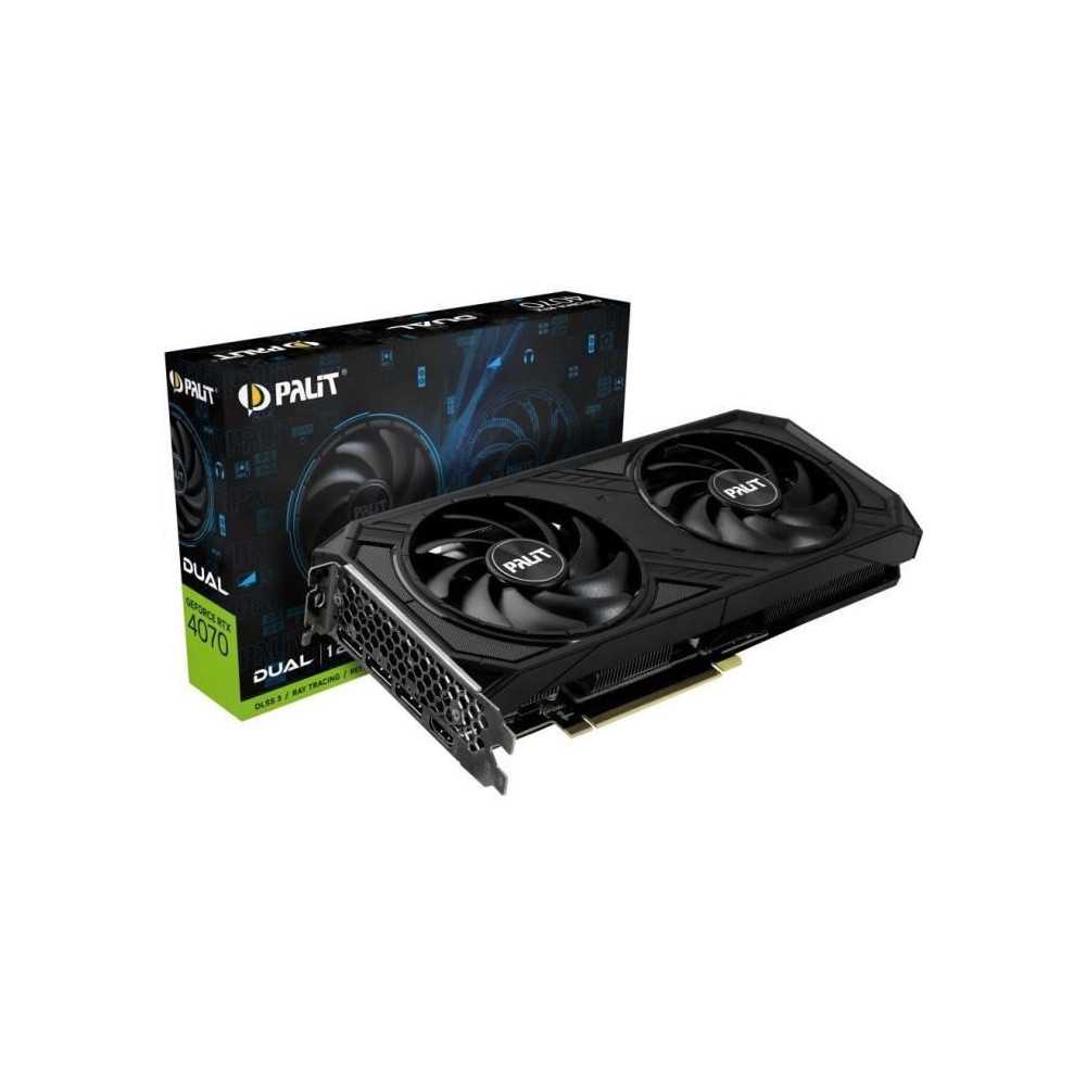 PALIT Carte Graphique - GeForce RTX 4070 Dual - 12Go PALIT Carte Graphique - GeForce RTX 4070 Dual - 12Go