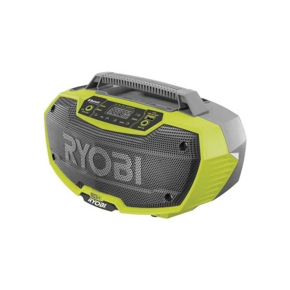 RYOBI - Radio de chantier 18V ONE+ stéréo Bluetooth AM/FM - port de RYOBI - Radio de chantier 18V ONE+ stéréo Bluetooth AM/FM - port de