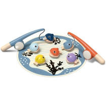 Attrape les Poissons, jeu éducatif, 6 poissons magnétiques, 2 cannes