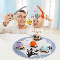 Attrape les Poissons, jeu éducatif, 6 poissons magnétiques, 2 cannes