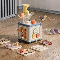 Cube multiactivités 10 en 1 en bois, Jeu éducatif, Des 12 mois, Topb