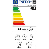 Lave-linge hublot WHIRLPOOL FFBP10489SBSVFR - 10 kg - Induction - L60c