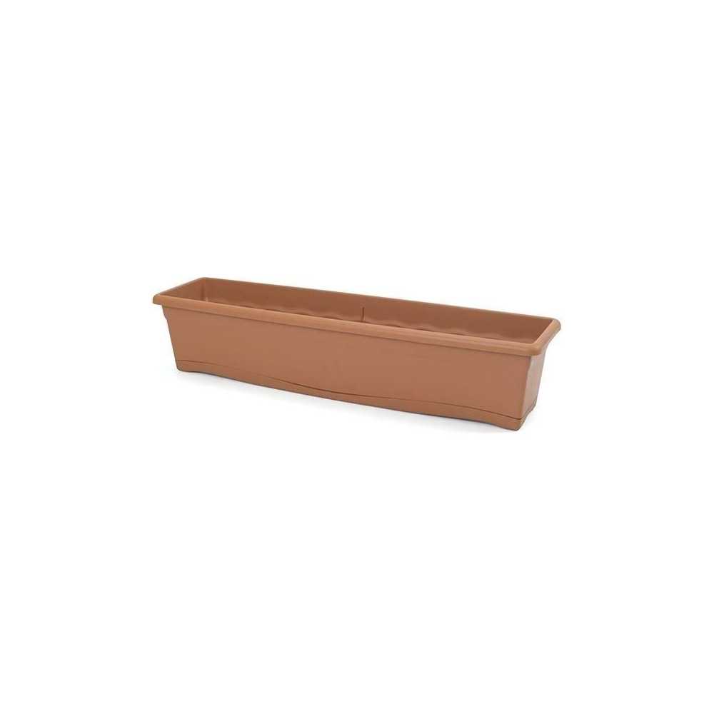 PLASTIKEN Jardiniere rectangulaire Ø 80 X 20 cm avec plateau - Terrac