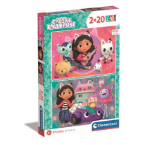 Puzzle - CLEMENTONI - Gabby s Dollhouse - 2 x 20 pieces - Pour enfants