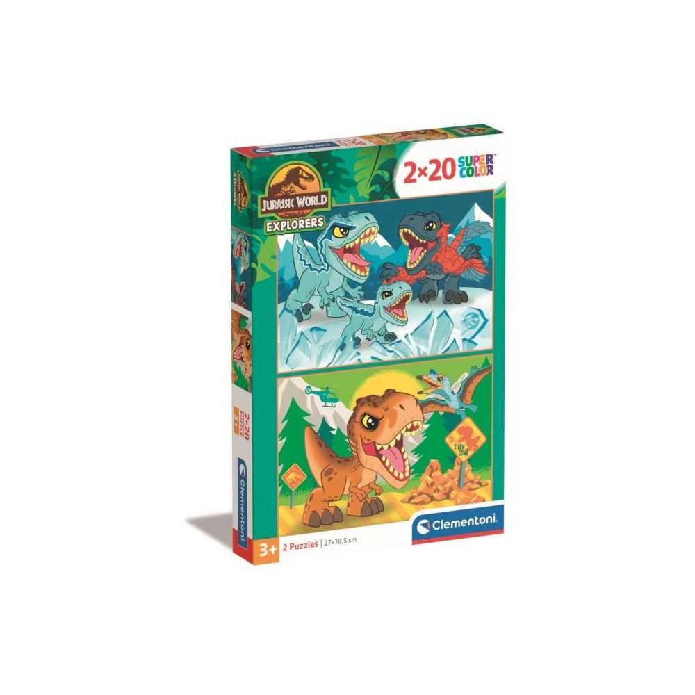 CLEMENTONI - 2x20 pieces - Jurassic World CLEMENTONI - 2x20 pieces - Jurassic World