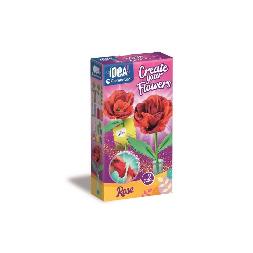 CLEMENTONI - Crée tes fleurs - Rose CLEMENTONI - Crée tes fleurs - Rose
