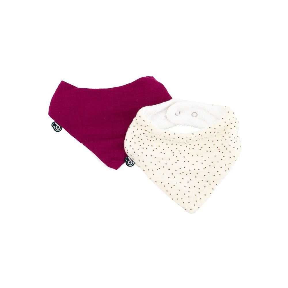 Lot x2 bavoirs bandana - DOMIVA - TU - Mousseline - Grenadine pois Lot x2 bavoirs bandana - DOMIVA - TU - Mousseline - Grenadine pois