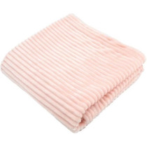 Couverture boudoir - DOMIVA - Blush - 75 x 100 cm - Velours côtelé,