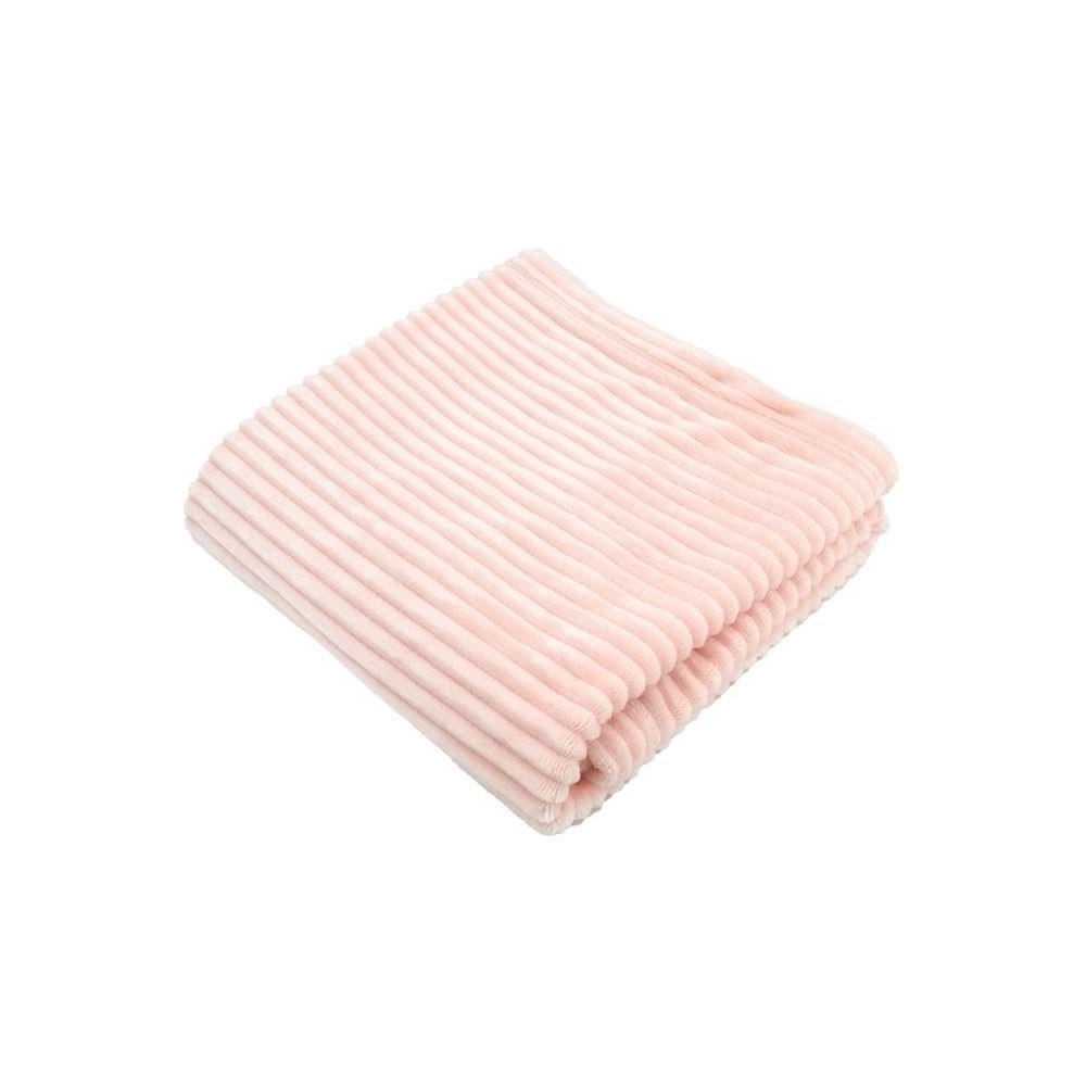 Couverture boudoir - DOMIVA - Blush - 75 x 100 cm - Velours côtelé, Couverture boudoir - DOMIVA - Blush - 75 x 100 cm - Velours côtelé,