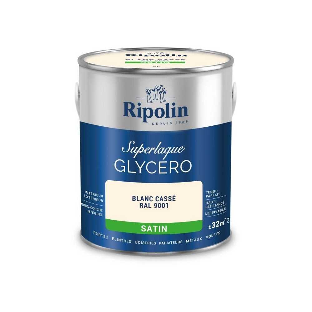 Laque glycéro blanc cassé RAL 9001 satin - RIPOLIN - 2 L Laque glycéro blanc cassé RAL 9001 satin - RIPOLIN - 2 L