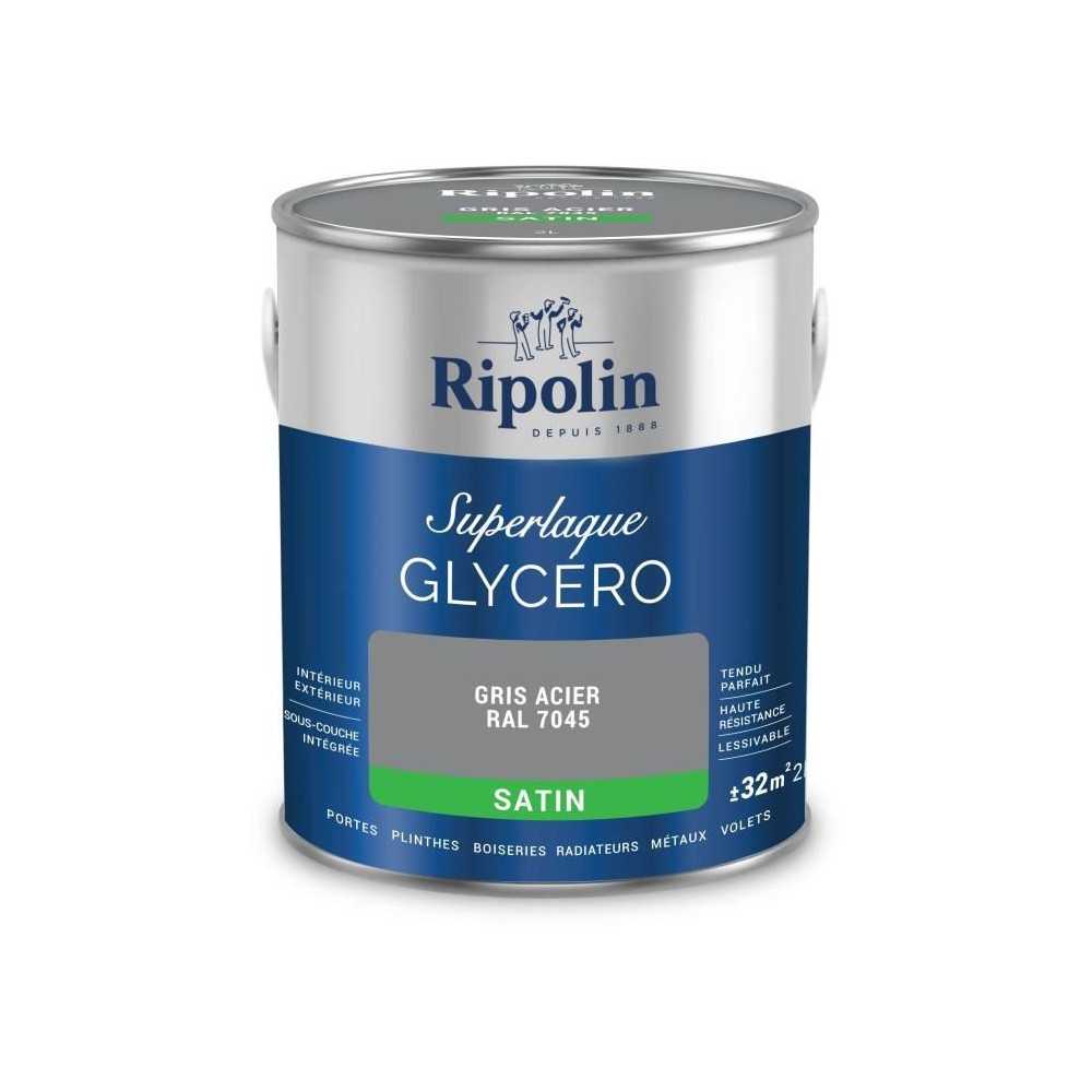 Laque glycéro gris acier RAL 7045 satin - RIPOLIN - 2 L Laque glycéro gris acier RAL 7045 satin - RIPOLIN - 2 L