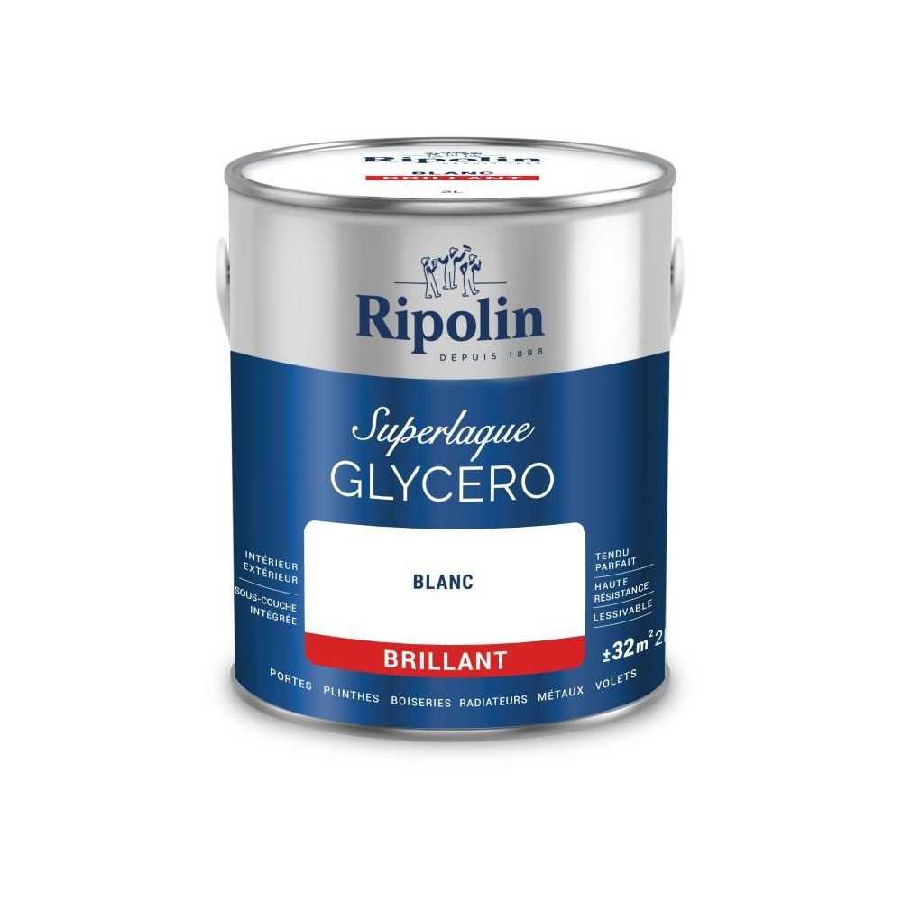 Laque glycéro blanc brillant - RIPOLIN - 2 L Laque glycéro blanc brillant - RIPOLIN - 2 L