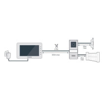 Visiophone - THOMSON - 2 fils couleur - Ecran 7 - Double commande Tili