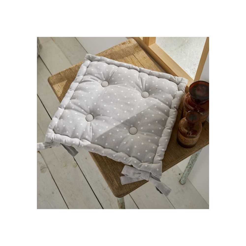 Assise matelassée - TODAY - CHARME - Imprimé Constance - 40 x 40 cm Assise matelassée - TODAY - CHARME - Imprimé Constance - 40 x 40 cm
