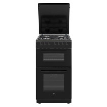 Cuisiniere gaz CONTINENTAL EDISON CECDF5060B3 - 4 feux - noir - L50 xP