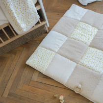 Tapis d'éveil - DOMIVA - Honey Moon - Patchwork - Anneau en bois et l