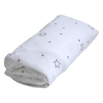 Drap housse imperméable - DOMIVA - 60 x 120 cm - Blanc imprimé étoi