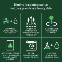 Aspirateur robot laveur - IROBOT - Roomba 105 Combo - 2h - 7000 Pa - 4