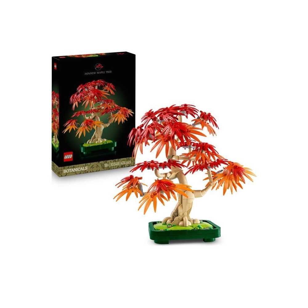 LEGO Botanicals 10348 Bonsai d'Érable Rouge du Japon - Kit de Constru