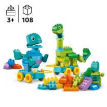 LEGO DUPLO Ma Ville 10451 Dinosaures sur Roues 3-en-1 - Jeu d'éveil d