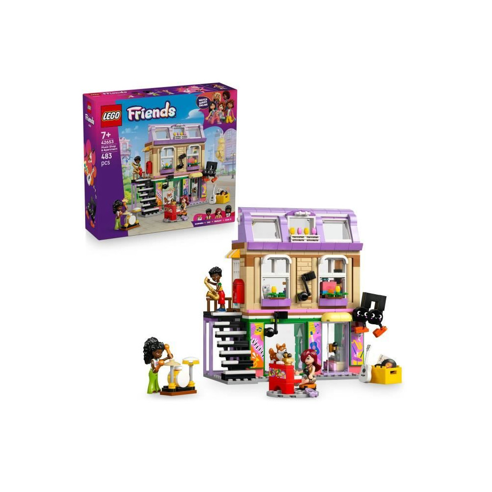LEGO Friends 42653 Le Magasin de Musique et l'Appartement - Jeu pour F