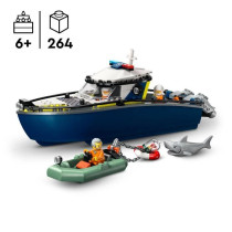 LEGO City 60456 La Course-Poursuite en Bateau de Police - Jouet pour G