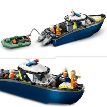 LEGO City 60456 La Course-Poursuite en Bateau de Police - Jouet pour G