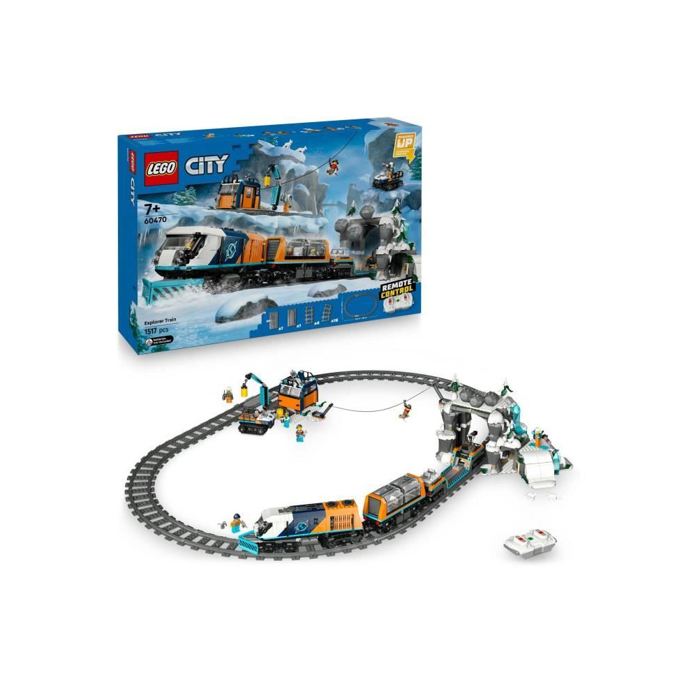 LEGO City 60470 Le Train Express des Explorateurs en Arctique - Jeu po