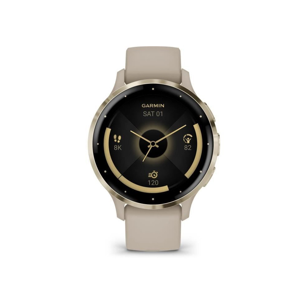 Montre GPS connectée Venu 3S GARMIN, 30,4mm (1,2), Acier Soft Gold, b