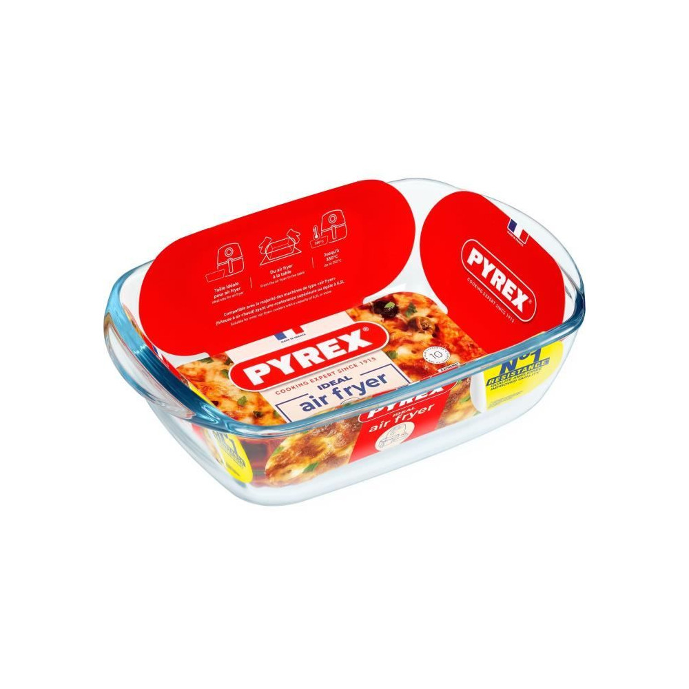 Plat air fryer - PYREX - 1450143 - Rectangulaire - En verre borosilica Plat air fryer - PYREX - 1450143 - Rectangulaire - En verre borosilica
