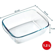 Plat air fryer - PYREX - 1450143 - Rectangulaire - En verre borosilica