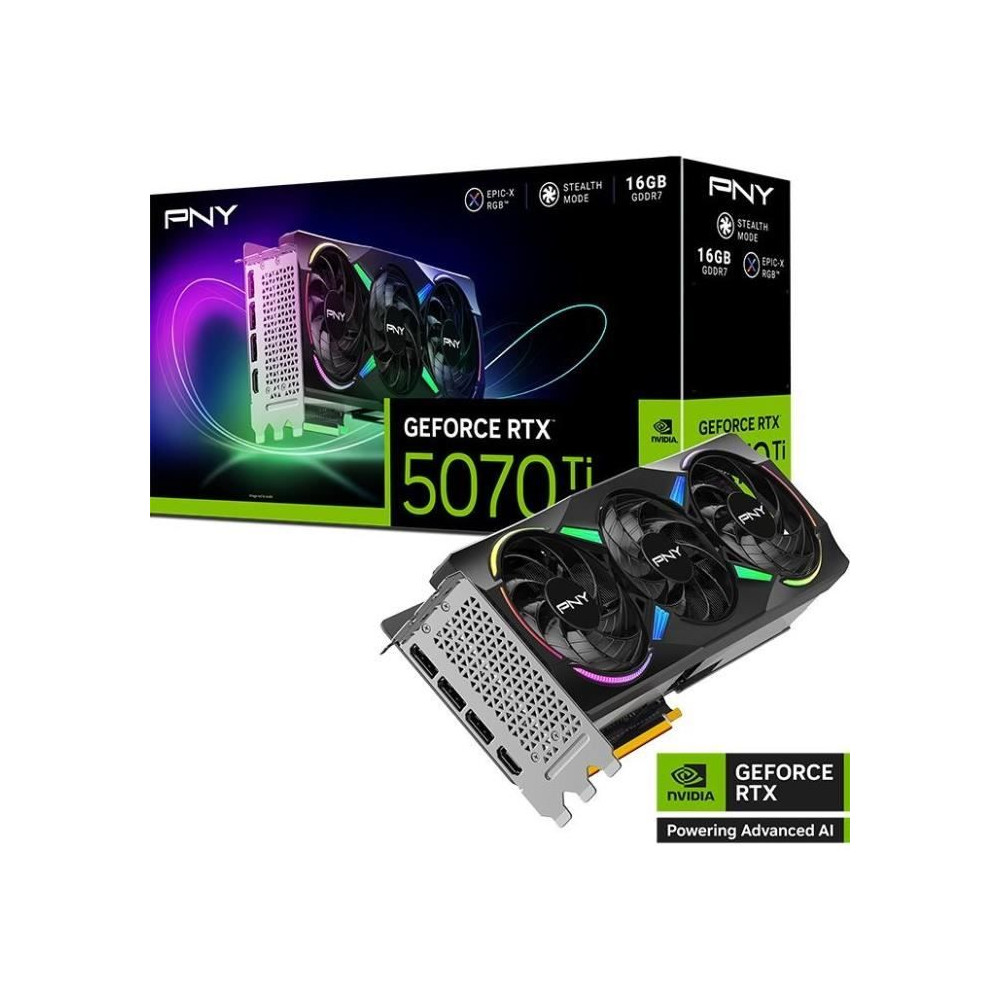 PNY - Carte graphique - GEFORCE RTX™ 5070Ti - 16GB PNY - Carte graphique - GEFORCE RTX™ 5070Ti - 16GB