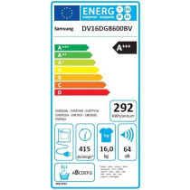 Seche-linge pompe a chaleur SAMSUNG DV16T8520BV - 16 kg - Digital Inve