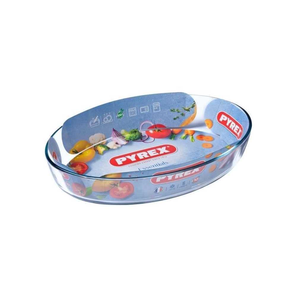 PYREX - ESSENTIALS - Plat a four ovale en verre 35*24 cm