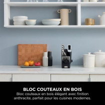 Jeu de 14 couteaux NINJA StaySharp - Acier inoxydables et bloc de bois