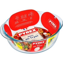 Plat air fryer - PYREX - 1450144 - Rond - En verre borosilicate - 26 c
