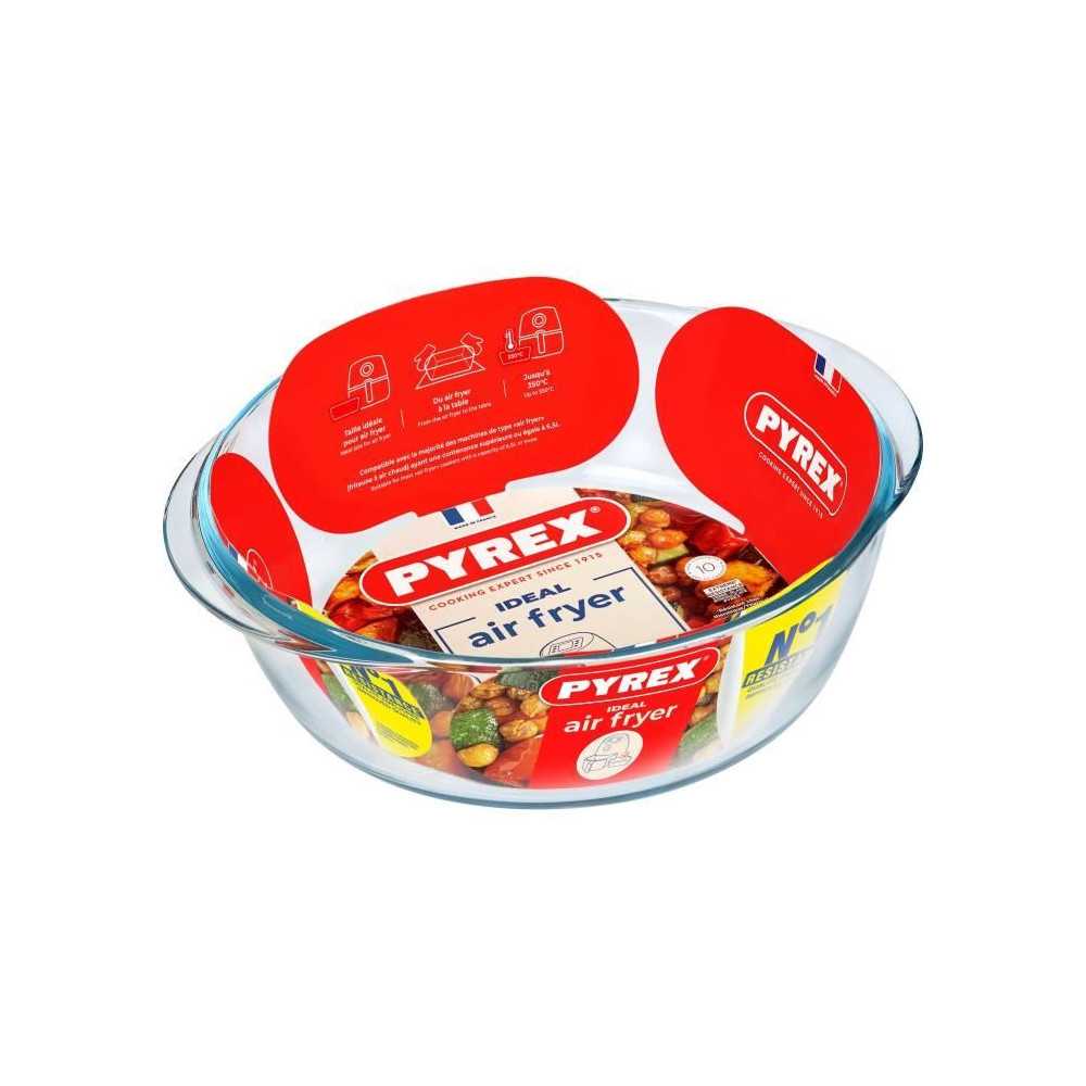 Plat air fryer - PYREX - 1450144 - Rond - En verre borosilicate - 26 c
