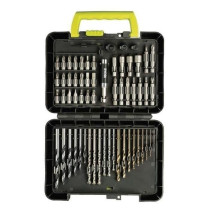 RYOBI - Coffret 60 accessoires de perçage et de vissage : forets (boi