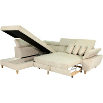 Canapé d'angle convertible - 4 places - WESTON - Velours côtelé bei