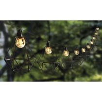 Guirlande solaire cage diamant d'extérieur mily - LUMI JARDIN - 10 am